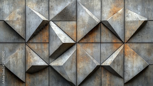 Wallpaper Mural Abstract geometric concrete wall texture. Torontodigital.ca