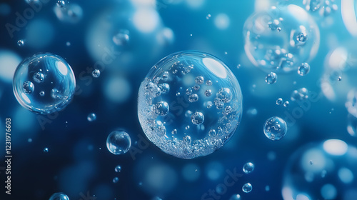 Wallpaper Mural Weightless Beauty Shimmering Bubbles in a Liquid Universe Torontodigital.ca