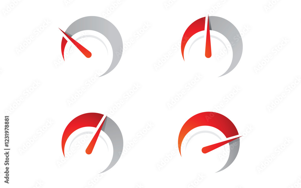 Faster and Speedometer icon for auto logo illustration design Faster and Speedometer icon for auto logo illustration design