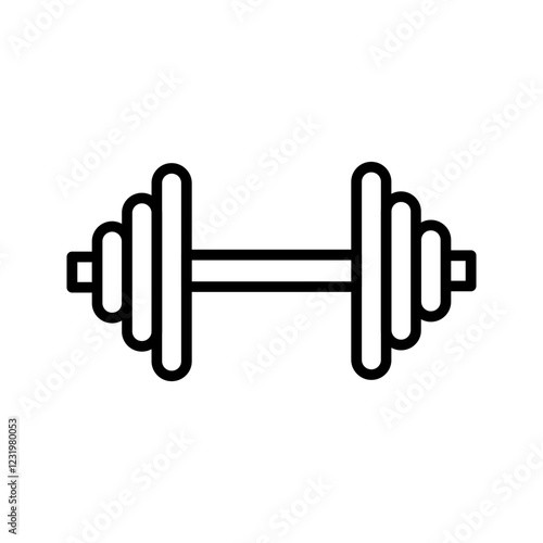 Barbell Vector Icon