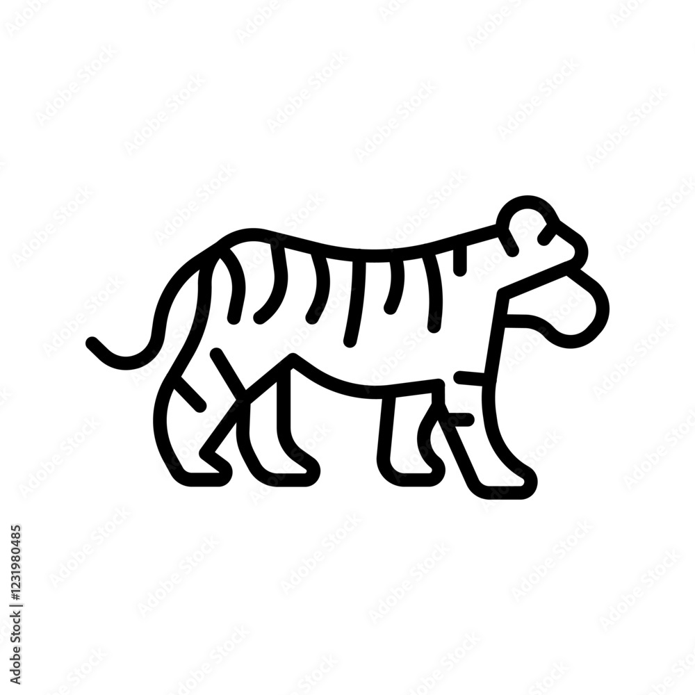Obraz premium Tiger Vector Icon