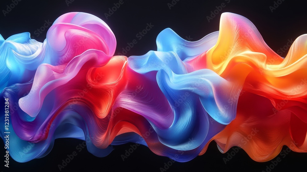Abstract colorful cubes, fluid design, 3d render, Generative AI Abstract colorful cubes, fluid design, 3d render, Generative AI