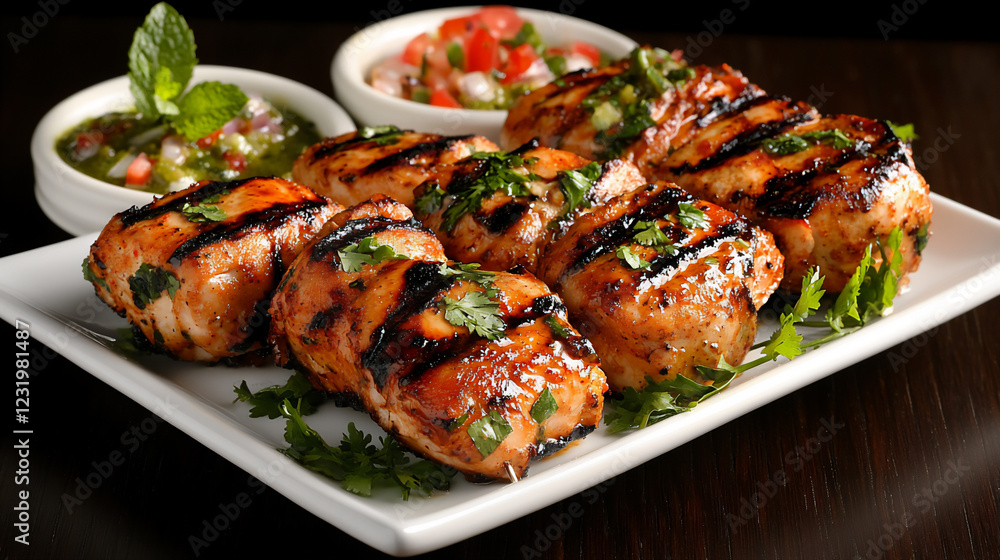 chicken tikka plate chicken tikka plate