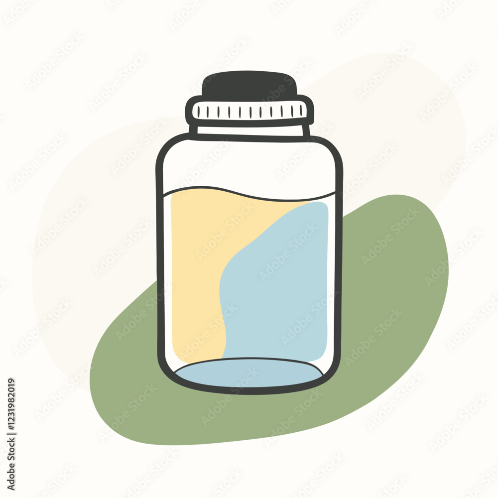 Protein powder container vector illustration Protein powder container vector illustration
