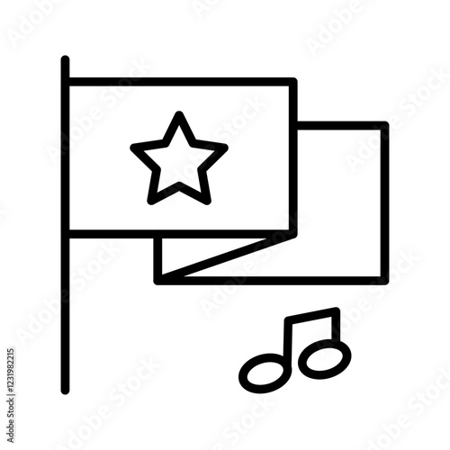 National Anthem Vector Icon