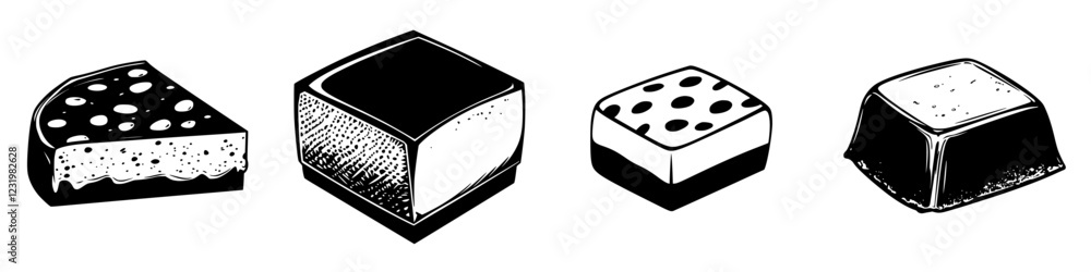 Assorted handmade candies displayed on a white background highlighting their unique shapes and designs Assorted handmade candies displayed on a white background highlighting their unique shapes and designs