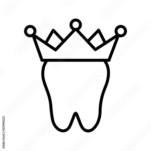Dental Crown Vector Icon