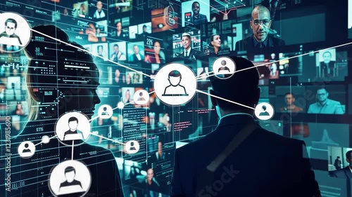 Automation relationships. Cutting-edge surveillance hub monitors for security
