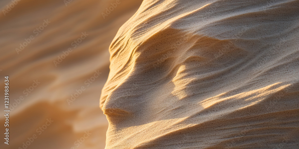 Obraz premium Wind-Textured Sand Dune Close-up