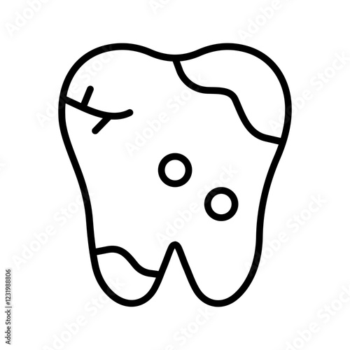 Dental Caries Vector Icon