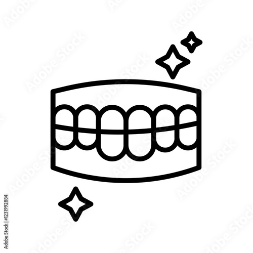 Tooth Whitening Vector Icon