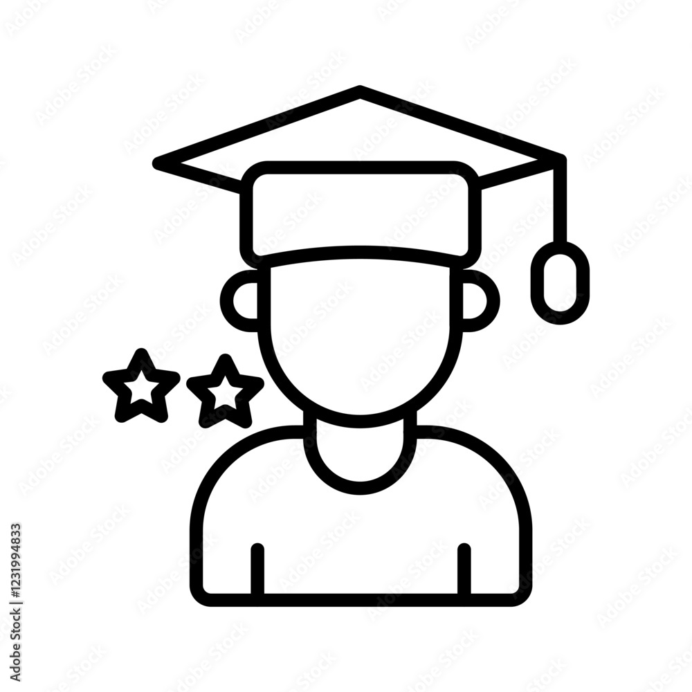 Star Student Vector Icon Star Student Vector Icon