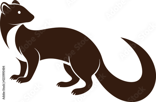 Weasel Silhouette Vector weasel Illustration