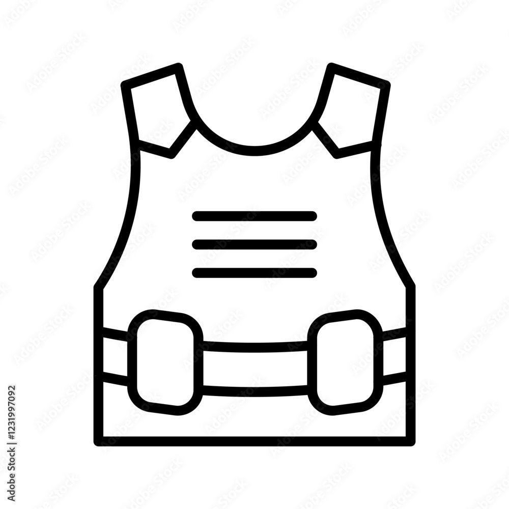 Body Armor Vector Icon Body Armor Vector Icon