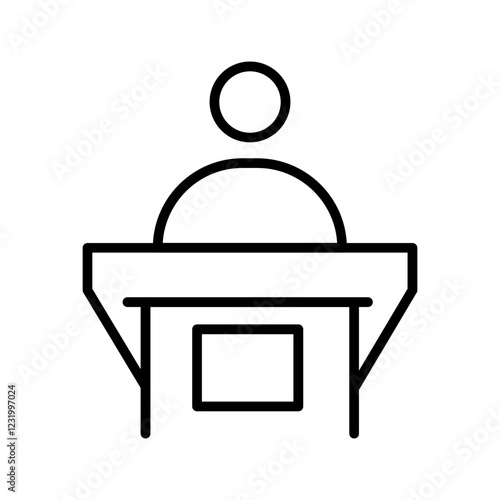Court Hearing Vector Icon