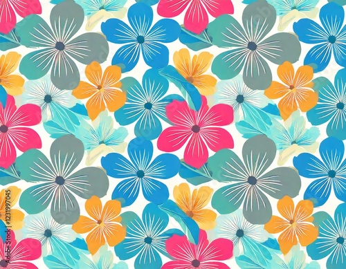 花柄　パターン　フローラル　背景