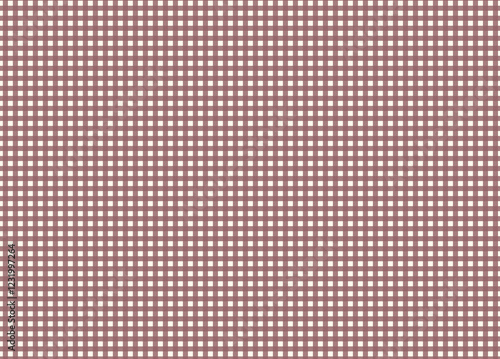 ギンガムチェック柄のシンプルでシームレスなパターン背景 ブラウン