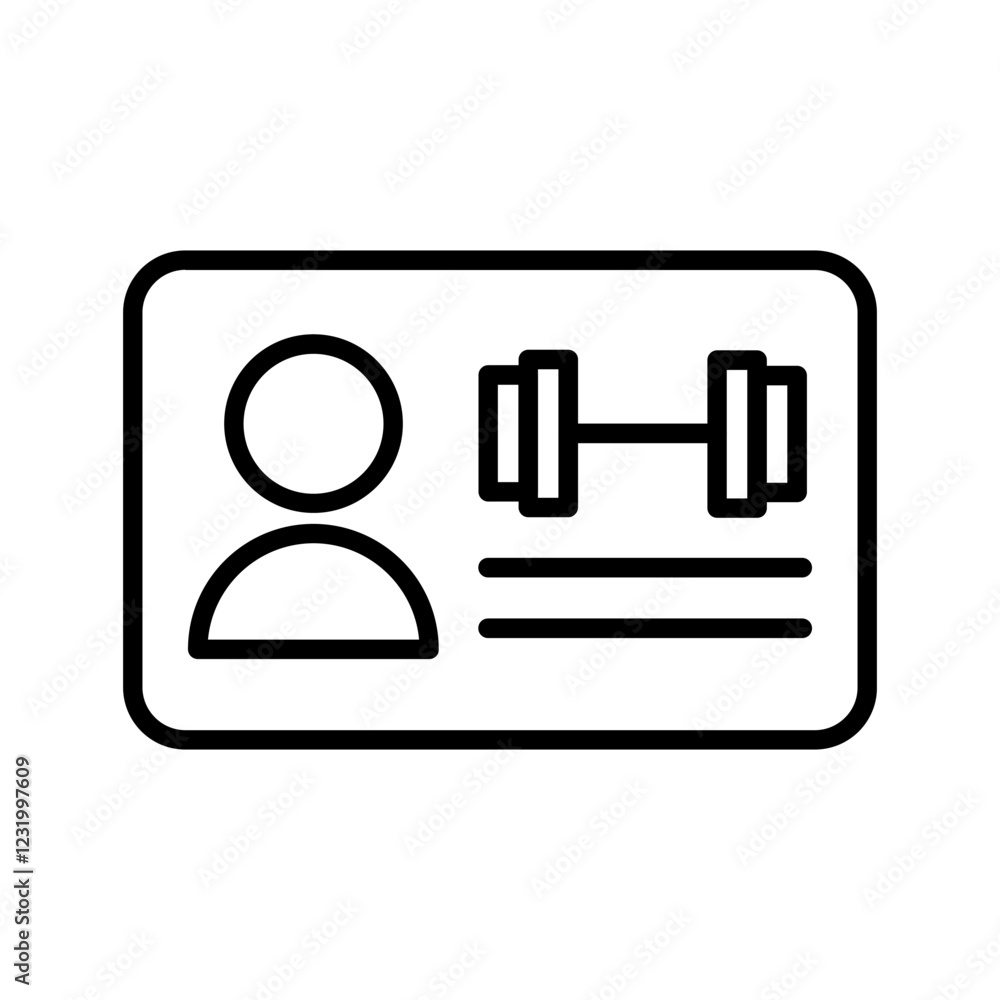 Gym Membership Vector Icon Gym Membership Vector Icon