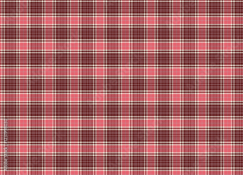 チェック柄のシンプルでシームレスなパターン背景 ピンク/ブラウン