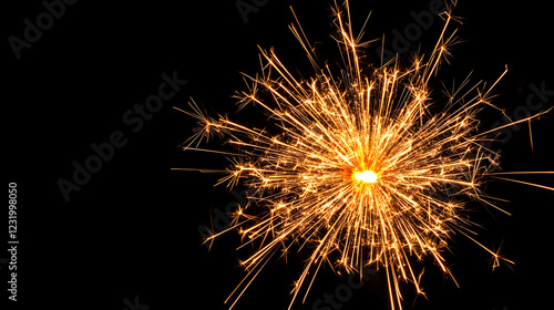 Wallpaper Mural Sparkling firework at night, dark background, celebration, festive event Torontodigital.ca