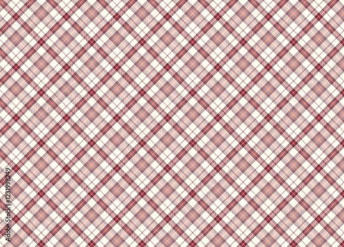 チェック柄のシンプルでシームレスなパターン背景 ピンク/ブラウン