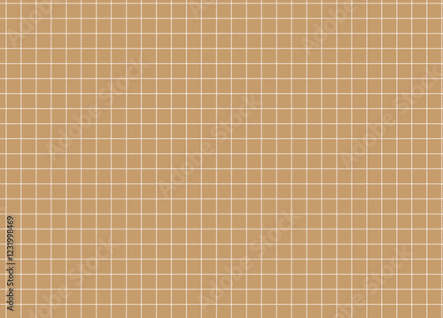 チェック柄のシンプルでシームレスなパターン背景 ブラウン/ベージュ