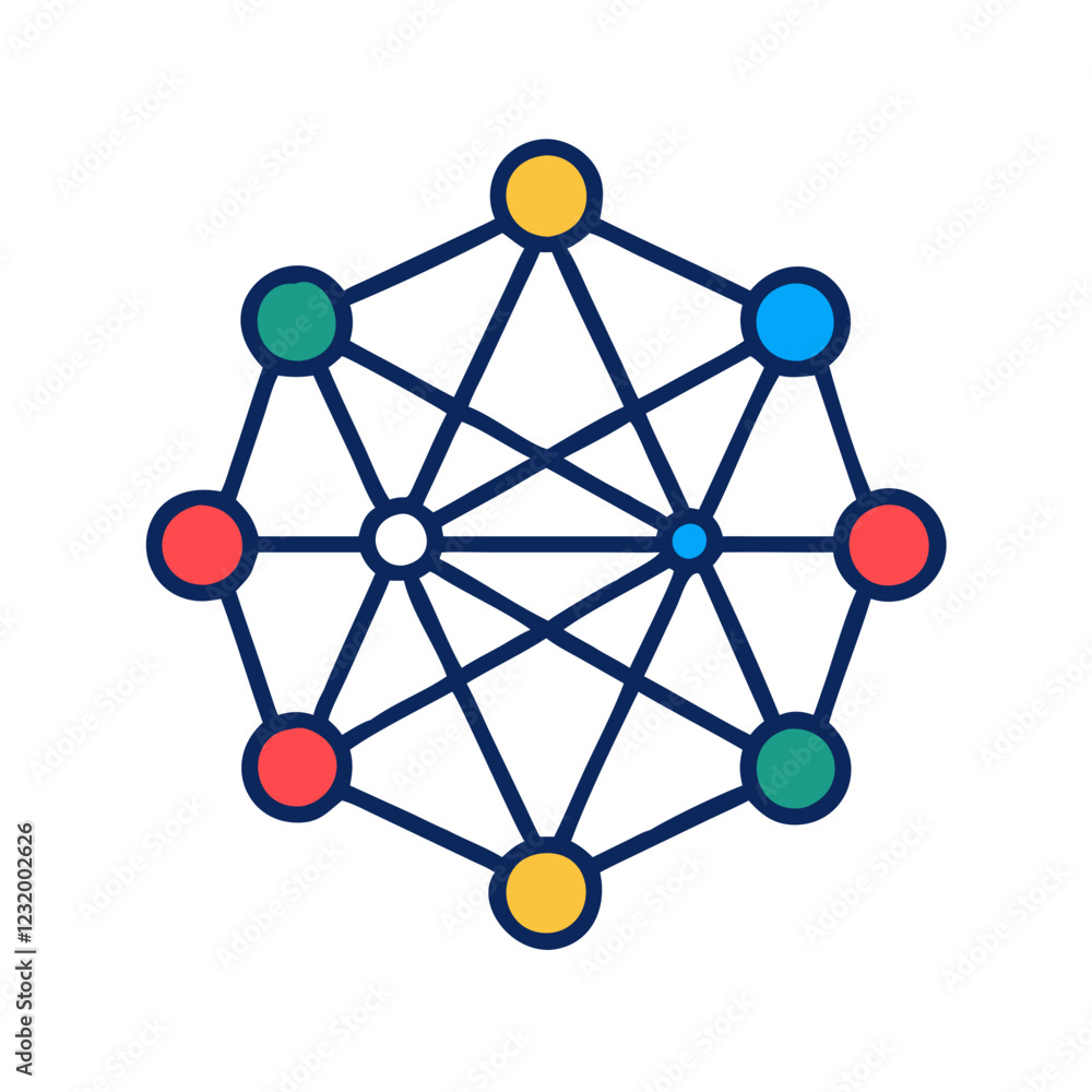 Neural Networks Icon Vector Logo for Smart Technology and Data Processing Neural Networks Icon Vector Logo for Smart Technology and Data Processing