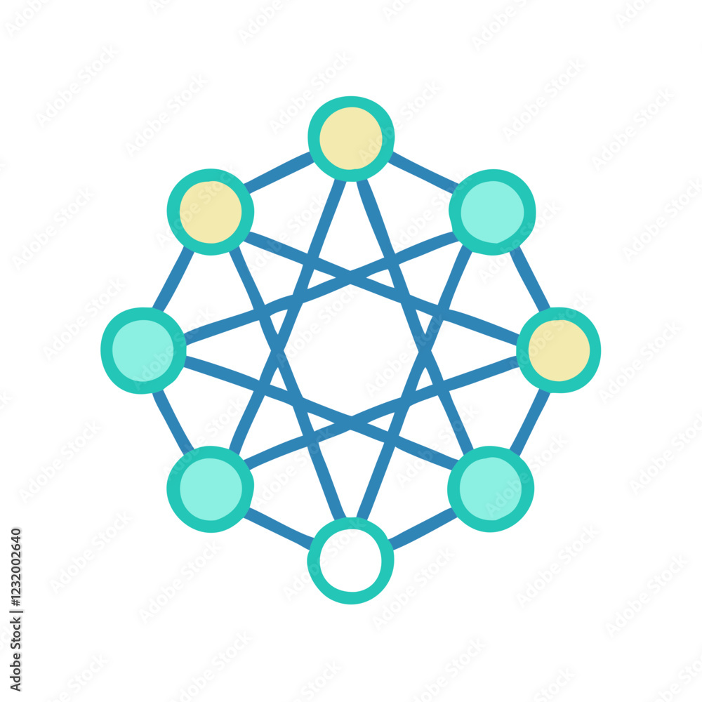 Neural Networks Icon Vector Logo for Smart Technology and Data Processing Neural Networks Icon Vector Logo for Smart Technology and Data Processing