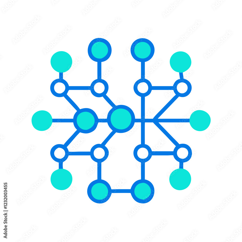 AI Neural Networks Icon, Vector Representation AI Neural Networks Icon, Vector Representation