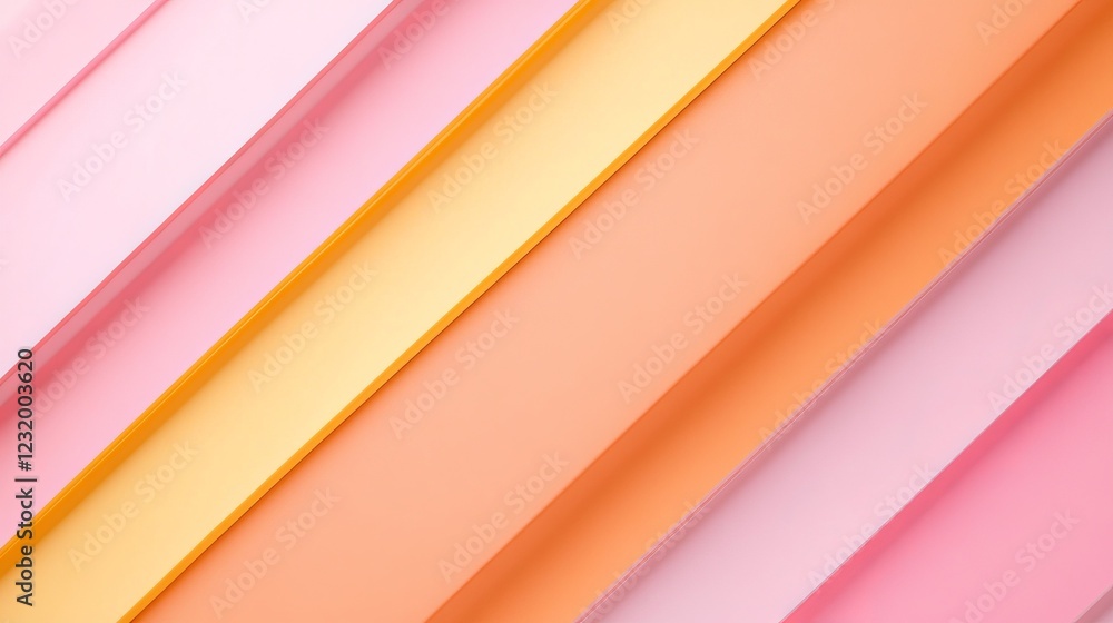 Fototapeta premium Bold diagonal stripes in gradient colors create a vibrant and dynamic background for various creative projects. Generative AI
