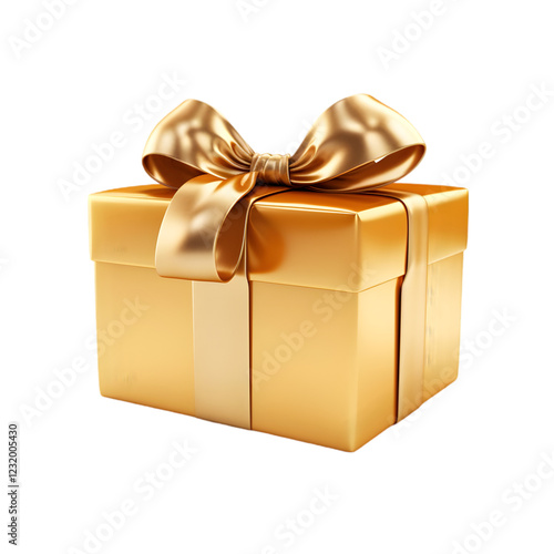 Professional Photography Image of Ultra-Realistic Gold-Colored Gift Box With A Matc  3 - Ultra-Realistic Representation for E-Commerce, Marketin - High-Quality Ultra-Realistic Repr