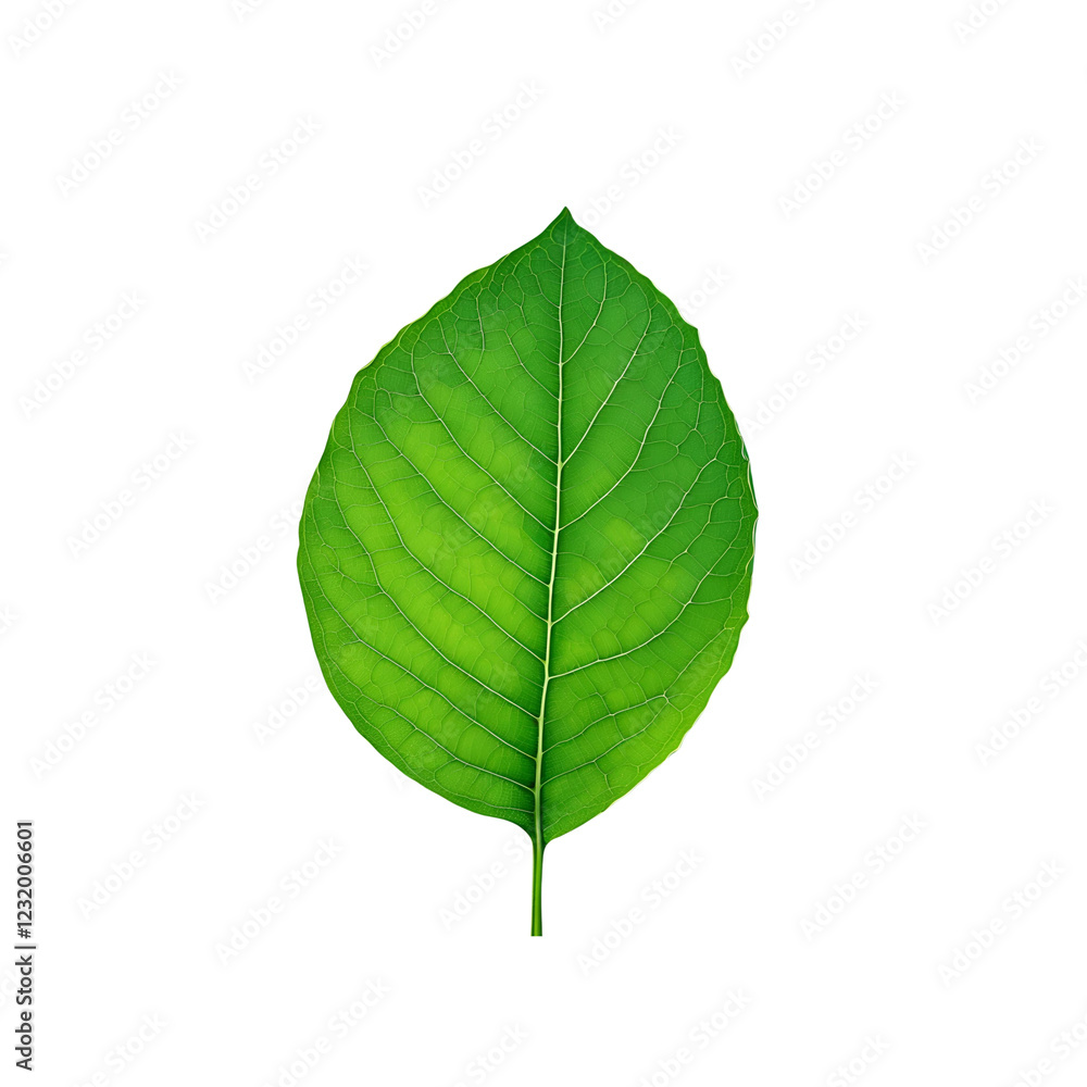 Fototapeta premium Fresh green leaf isolated on white
