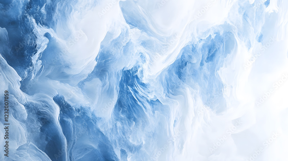 Gentle breeze flowing through soft, ethereal clouds in shades of blue. Gentle breeze flowing through soft, ethereal clouds in shades of blue.
