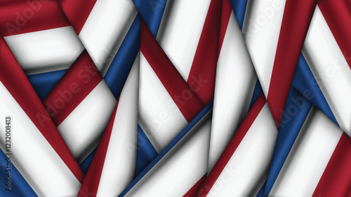 Set of NETHERLANDS Flags Stacked on Top of Each Other