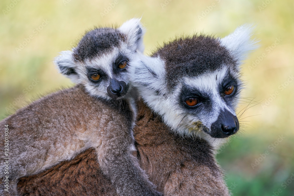 Obraz premium Ring tailed lemur in the wild (Lemur catta)