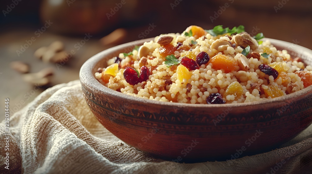 Vibrant Couscous Salad with Dried Fruits and Nuts Vibrant Couscous Salad with Dried Fruits and Nuts