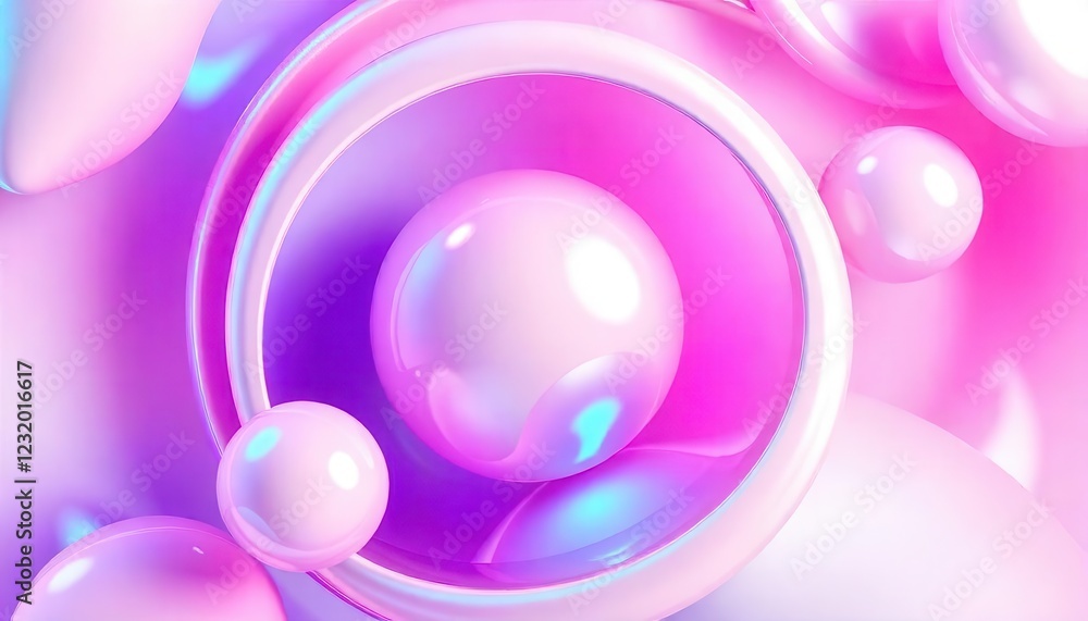 Vibrant spheres and bubbles abstract background digital art soft color palette close-up modern aesthetic Vibrant spheres and bubbles abstract background digital art soft color palette close-up modern aesthetic