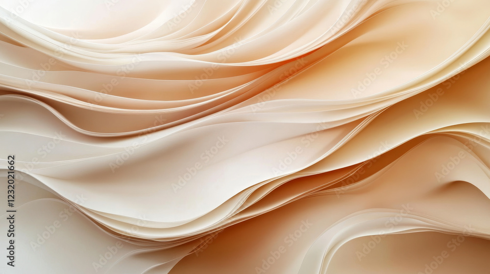 Obraz premium Abstract template horizontal banner with transparent waves