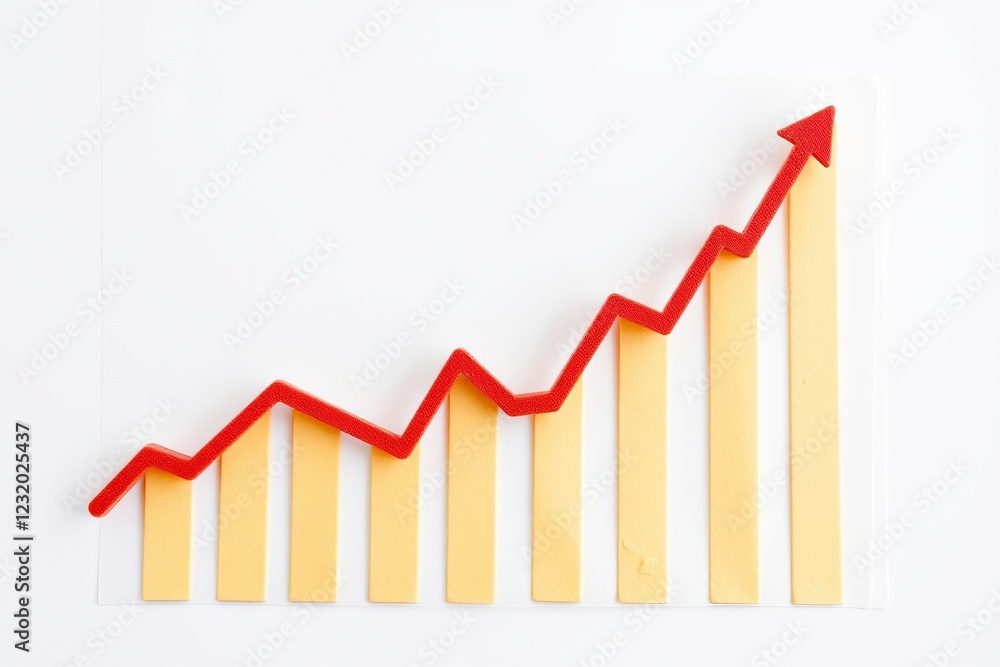 Ascending Red Arrow Chart: A Minimalist Growth Visual Ascending Red Arrow Chart: A Minimalist Growth Visual