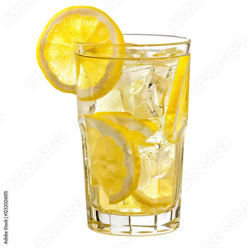 Wallpaper Mural Refreshing glass of lemonade with ice and lemon slices. Perfect for summer hydration and a citrusy treat. Torontodigital.ca