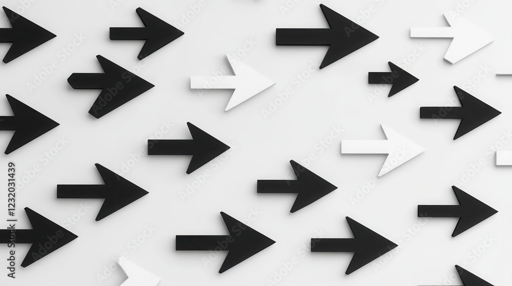 Minimalist Directional Arrows, sleek design, versatile use, perfect for navigation graphics, user interfaces, and modern presentations