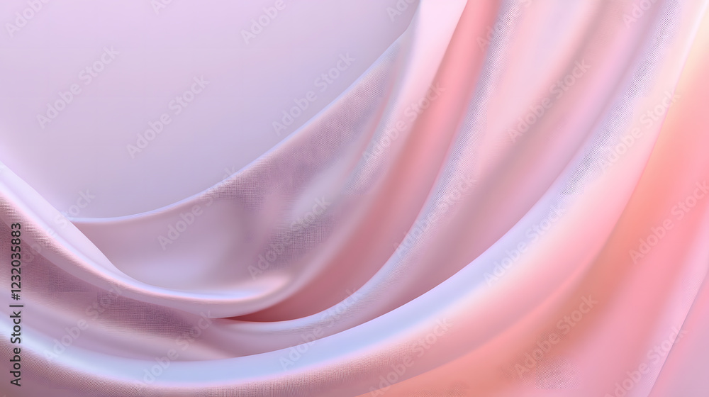 Obraz premium Soft pink satin flows gently, creating a sense of elegance and calm.