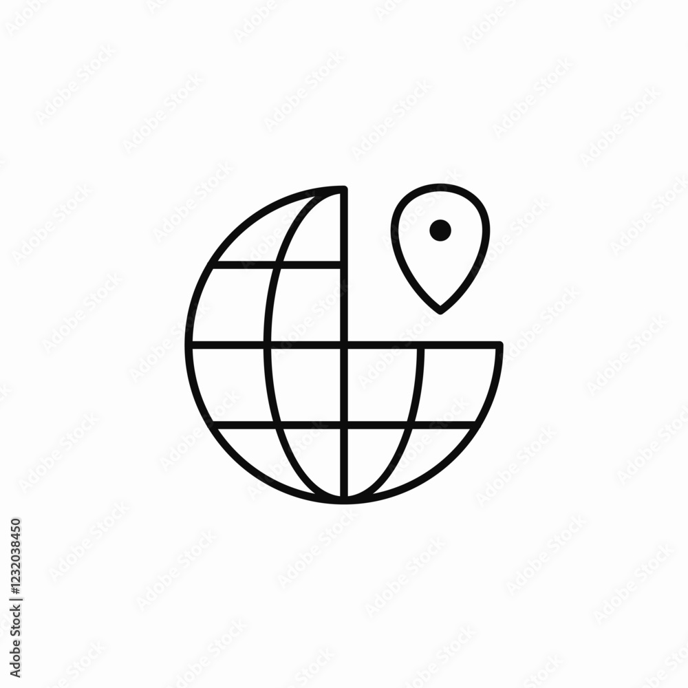 international location icon sign vector international location icon sign vector
