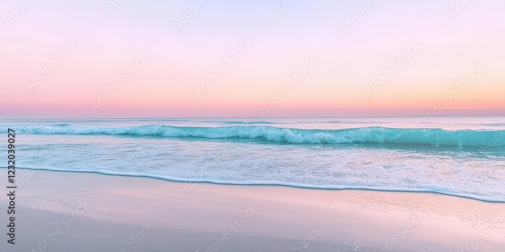A serene beach at sunset with gentle waves and pastel colors in the sky. A serene beach at sunset with gentle waves and pastel colors in the sky.