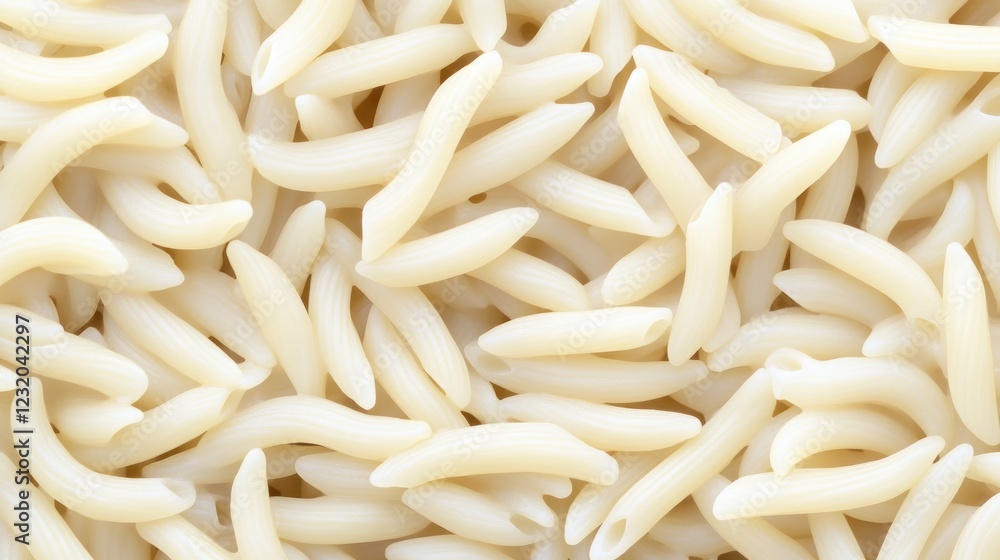 Close-up of uncooked penne pasta. Close-up of uncooked penne pasta.