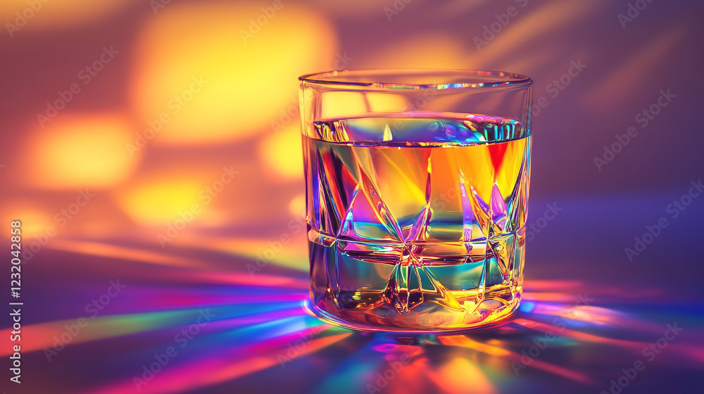 Rainbow holographic refraction prism light overlay on transparent background. Crystal glass flare texture with neon hologram glow. Optical blurred abstract iridescent dreamy gradient diffraction Rainbow holographic refraction prism light overlay on transparent background. Crystal glass flare texture with neon hologram glow. Optical blurred abstract iridescent dreamy gradient diffraction