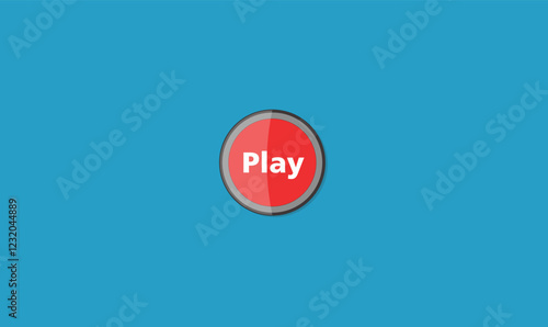 Play button vector image