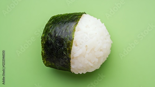 Simple Onigiri Rice Ball with Nori Seaweed Japanese Cuisine