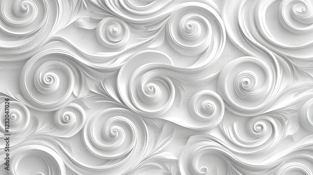 Elegant White Swirl Pattern Background Elegant White Swirl Pattern Background