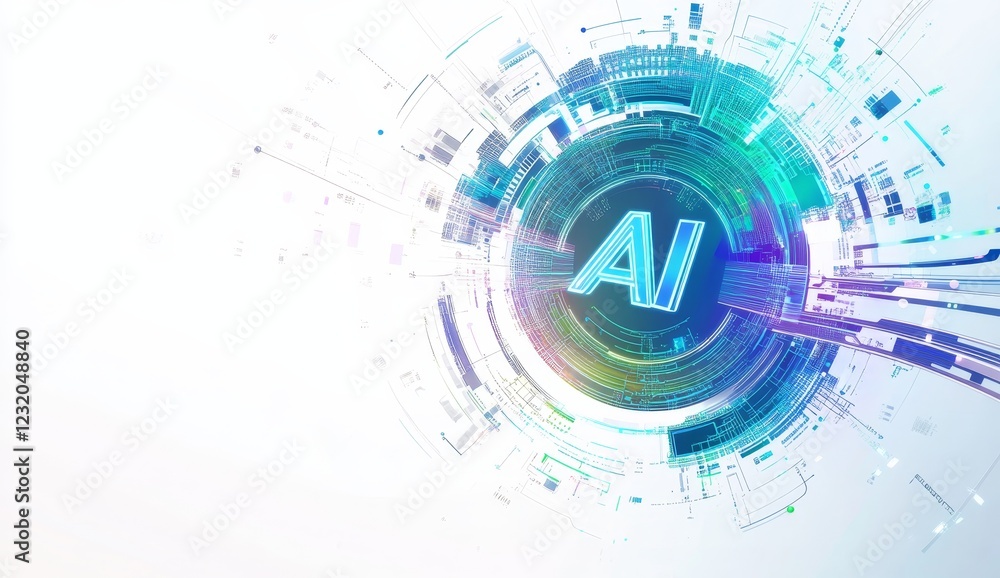 Obraz premium AI technology futuristic concept.